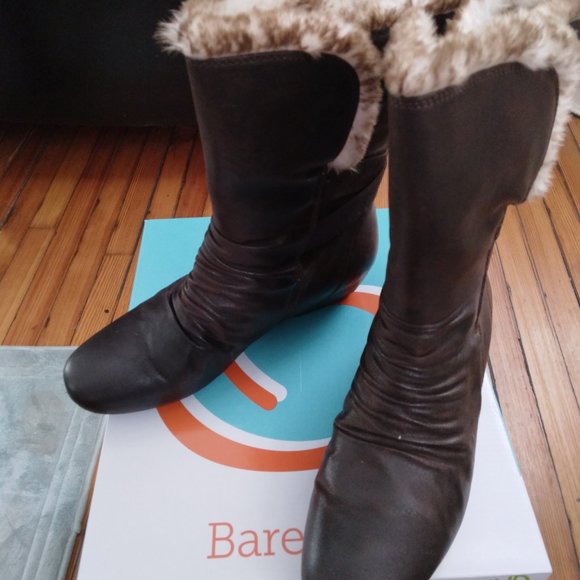 BareTraps Women's Brown Boots with Faux Fur - Picture 1 of 3